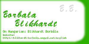 borbala blikhardt business card